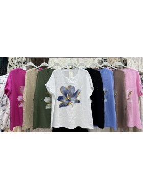 Bluzki damskie wloskie, Size uni ,paczka 6szt,mix kolor