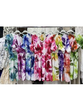 Sukienki damskie wloskie, Size uni ,paczka 6szt,mix kolor