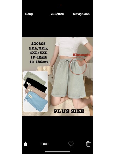 Spodenki damskie size 2-5xl paczka 12szt,MIX kolor