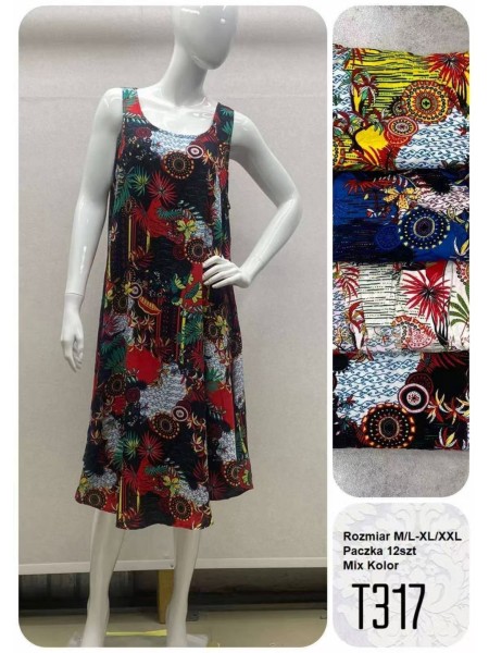 Sukienki damskie, Size m-2xl ,paczka 12szt,mix kolor