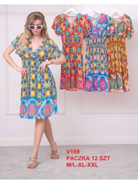 Sukienki damskie, Size m-2xl ,paczka 12szt,mix kolor