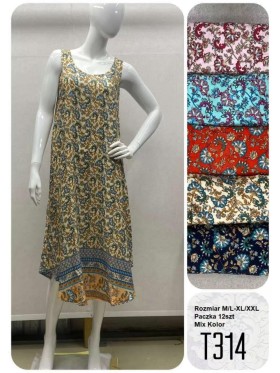 Sukienki damskie, Size m-2xl ,paczka 12szt,mix kolor