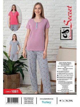 Piżama DAMSKA  tureckie, Size m-2xl,paczka 12szt,mix kolor