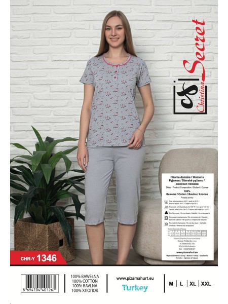 Piżama DAMSKA  tureckie, Size m-2xl,paczka 12szt,1kolor