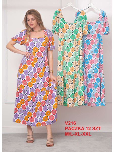 Sukienki damskie, Size m-2xl ,paczka 12szt,mix kolor