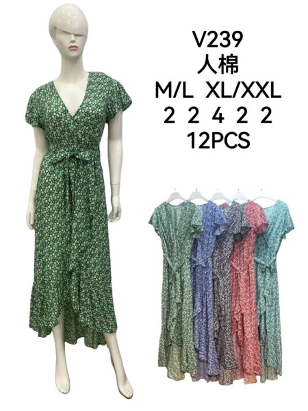 Sukienki damskie, Size m-2xl ,paczka 12szt,mix kolor