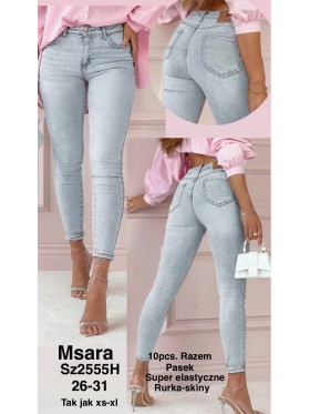 Jeansy damskie Msara ,size 26-31, paczka 10szt,