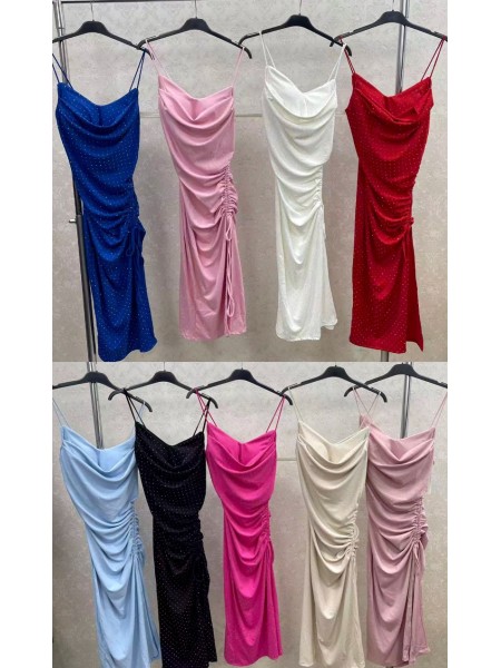 Sukienki damskie wloskie, Size uni,paczka 6szt,mix kolor