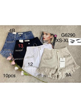 Spodenki jeansowe damskie  M'sara,size xs-xl, paczka 10szt,1 kolor