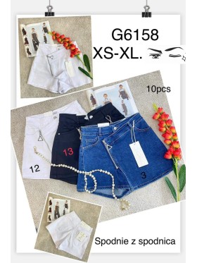 Spódnica krótka jeansowa damska M'sara,size xs-xl, paczka 10szt,1 kolor