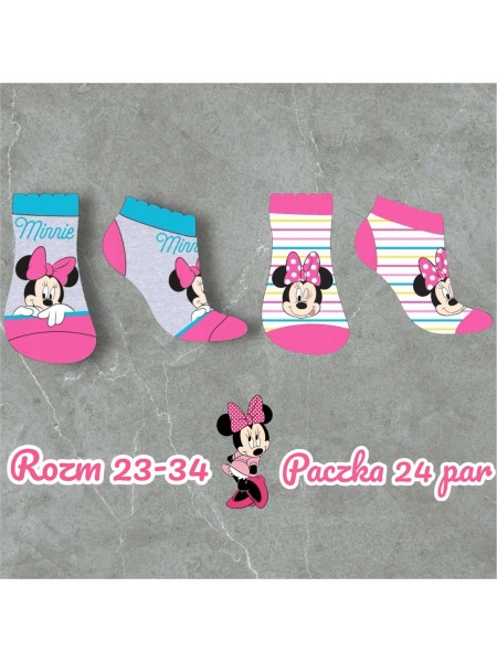 Skarpetki dzieciece rozm 23-34, paczka 24szt, mix kolor