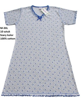 Koszule nocne damskie , Size m-3xl,paczka 10szt,szary kolor