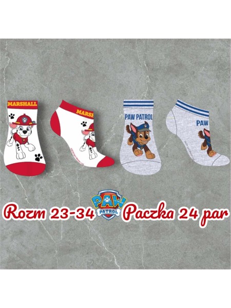 Skarpetki dzieciece rozm 23-34, paczka 24szt, mix kolor