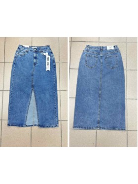 Spódnica długa jeansowa damska ,size 38-48, paczka 12szt,