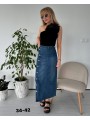 Spódnica długa  jeansowa damska ,size 34-42, paczka 10szt,