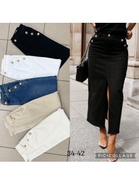 Spódnica długa  jeansowa damska ,size 34-42, paczka 10szt,1 kolor