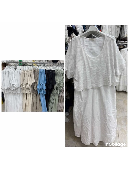Sukienki damskie wloskie, Size uni,paczka 6szt,mix kolor