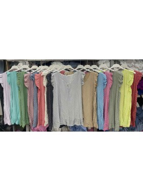 Bluzki damskie wloskie, Size uni,paczka 6szt,mix kolor
