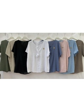 Bluzki damskie wloskie, Size uni,paczka 6szt,mix kolor