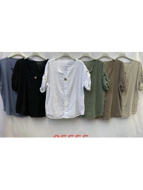 Bluzki damskie wloskie, Size uni,paczka 6szt,mix kolor