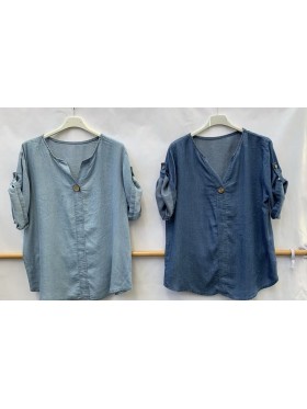 Bluzki damskie wloskie, Size uni,paczka 6szt,mix kolor