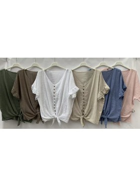 Bluzki damskie wloskie, Size uni,paczka 6szt,mix kolor