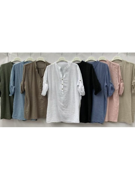 Bluzki damskie wloskie, Size uni,paczka 6szt,mix kolor