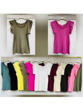 Bluzki damskie wloskie, Size uni,paczka 6szt,mix kolor