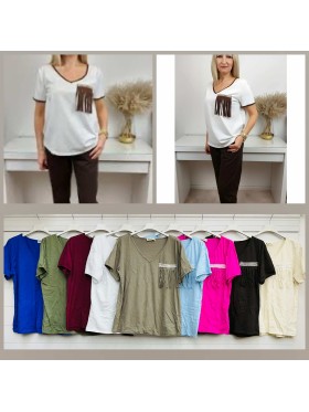 Bluzki damskie wloskie, Size uni,paczka 6szt,mix kolor