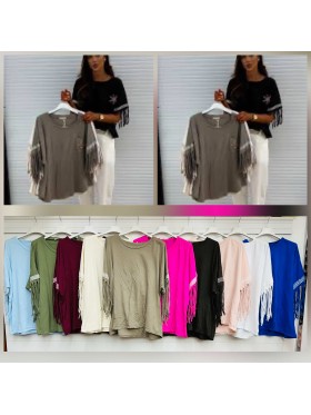 Bluzki damskie wloskie, Size uni,paczka 6szt,mix kolor