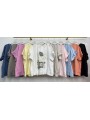 Bluzki damskie wloskie, Size uni,paczka 6szt,mix kolor