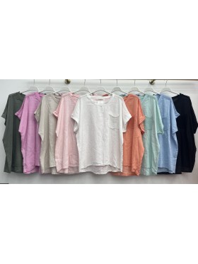 Bluzki damskie wloskie, Size uni,paczka 6szt,mix kolor
