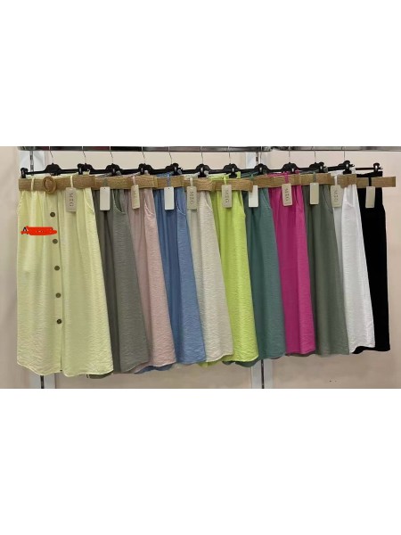Spódnica długa damskie wloskie, Size uni,paczka 6szt,mix kolor