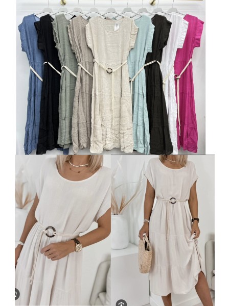 Sukienki damskie wloskie, Size uni,paczka 6szt,mix kolor