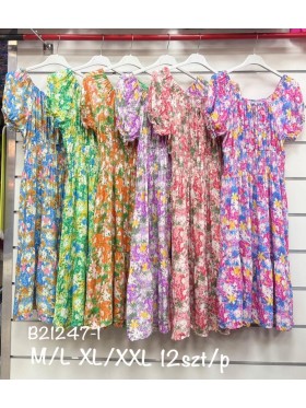Sukienki damskie , Size m-2xl ,paczka 12szt,mix kolor