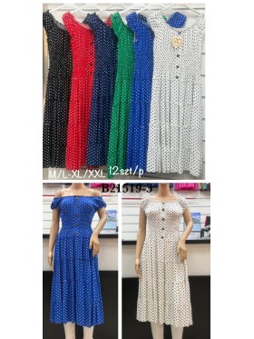 Sukienki damskie , Size m-2xl ,paczka 12szt,mix kolor