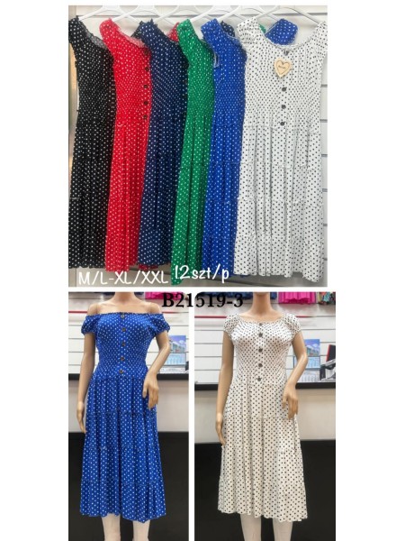 Sukienki damskie , Size m-2xl ,paczka 12szt,mix kolor