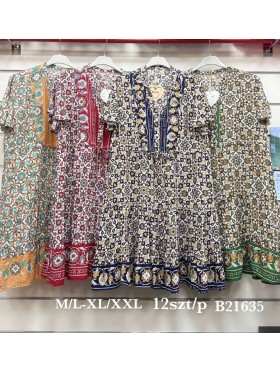 Sukienki damskie , Size m-2xl ,paczka 12szt,mix kolor