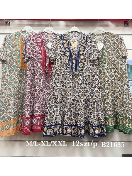 Sukienki damskie , Size m-2xl ,paczka 12szt,mix kolor