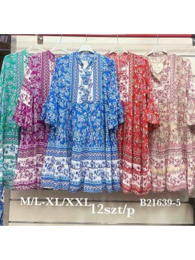 Sukienki damskie , Size m-2xl ,paczka 12szt,mix kolor