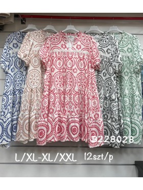 Sukienki damskie , Size l-2xl ,paczka 12szt,mix kolor