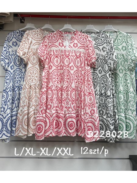 Sukienki damskie , Size l-2xl ,paczka 12szt,mix kolor