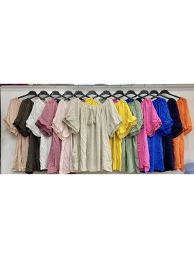 Bluzki damskie wloskie, Size uni,paczka 6szt,mix kolor