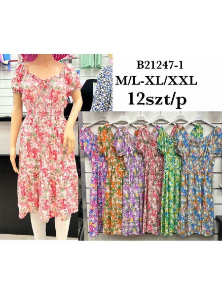 Sukienki damskie , Size m-2xl ,paczka 12szt,mix kolor