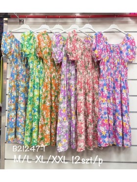 Sukienki damskie , Size m-2xl ,paczka 12szt,mix kolor