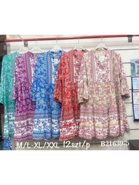 Sukienki damskie , Size m-2xl ,paczka 12szt,mix kolor