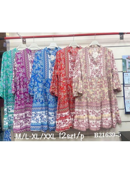 Sukienki damskie , Size m-2xl ,paczka 12szt,mix kolor