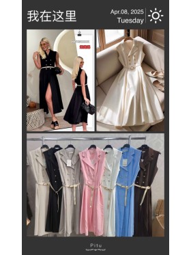 Sukienki damskie wloskie, Size uni,paczka 6szt,mix kolor