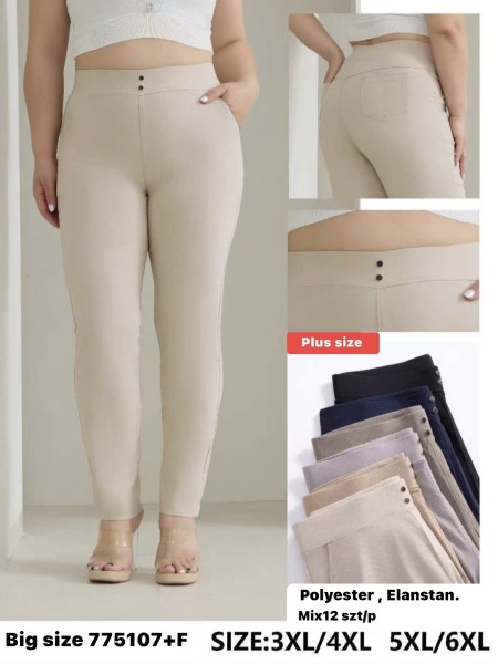 Spodnie damskie ,size 3-6xl, paczka 12szt,mix kolor