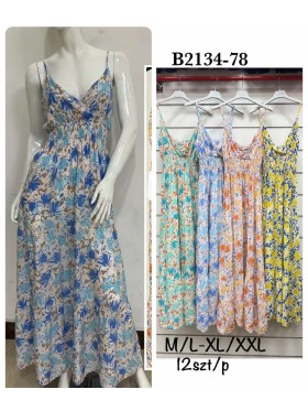 Sukienki damskie , Size m-2xl ,paczka 12szt,mix kolor